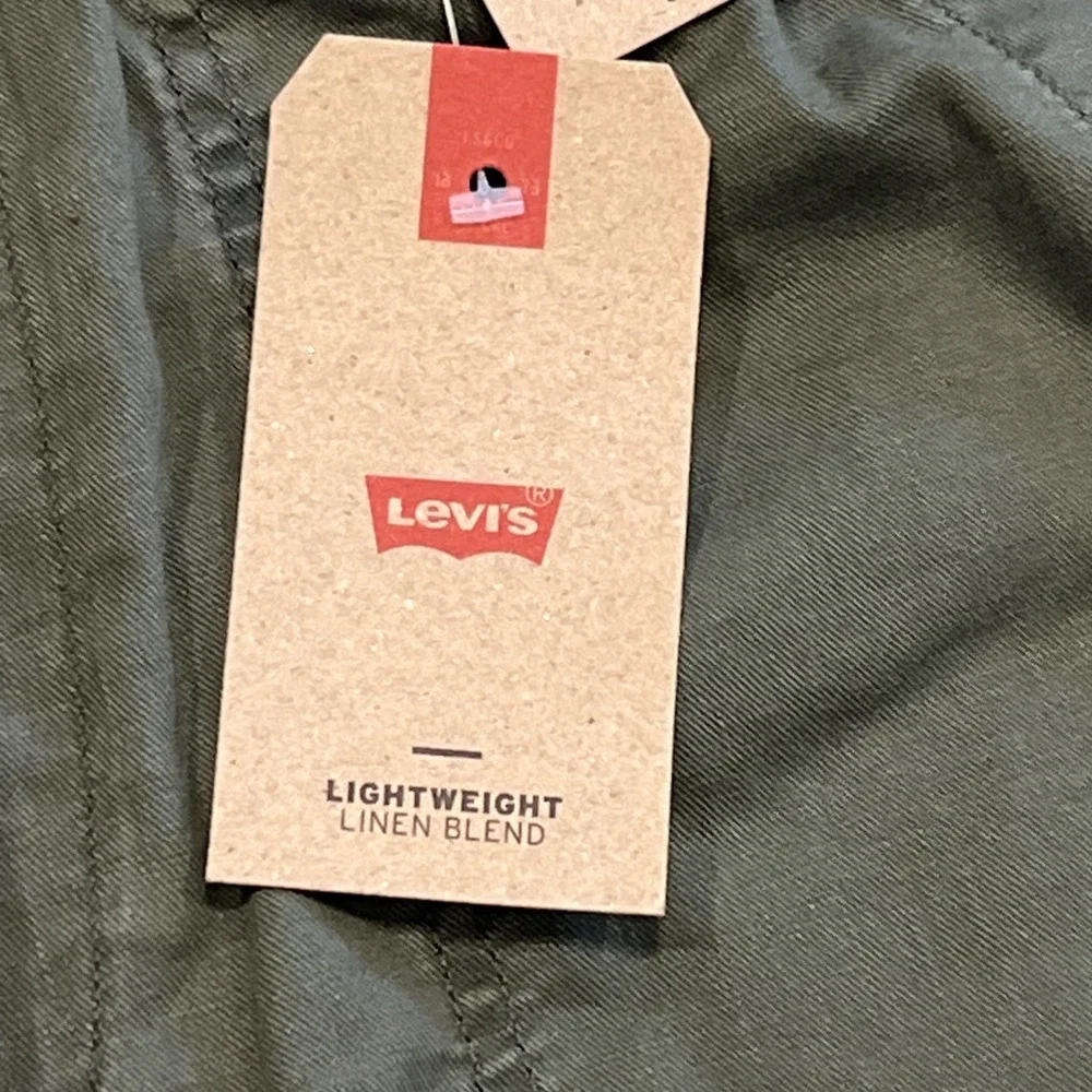 Levi's Easy Relaxed Surplus Fatigue Pants Mens M Linen Blend Elastic Drawstring